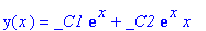 y(x) = _C1*exp(x)+_C2*exp(x)*x