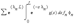 sum(exp(lambda[n]*L)*int(exp(-s*lambda[n])*g(s),s =...