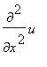 diff(u,`$`(x,2))