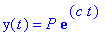 y(t) = P*exp(c*t)