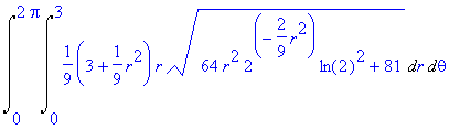 Int(Int(1/9*(3+1/9*r^2)*r*sqrt(64*r^2*2^(-2/9*r^2)*...