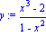 y := (x^3-2)/(1-x^2)