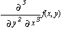 Diff(f(x, y), x, `$`(y, 2), `$`(x, 2))