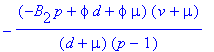 -(-B[2]*p+phi*d+phi*mu)*(v+mu)/((d+mu)*(p-1))