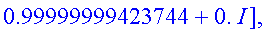 answers := [[0.+0.*I, 1.0000000000000-0.*I, 0.-0.*I...