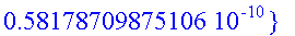 {.52403022327030e-9, .46584271434219e-9, .548294420...