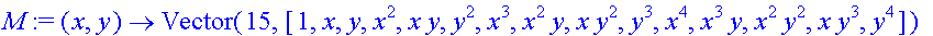 M := proc (x, y) options operator, arrow; Vector(15...
