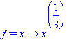 f := proc (x) options operator, arrow; x^(1/3) end ...