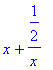 x+1/2/x
