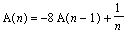 A(n) = -8*A(n-1)+1/n