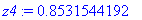 z4 := .8531544192
