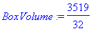 BoxVolume := 3519/32