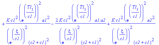 s1 := K*M1[i]^2-2*K*M1[i]*a1+2*K/exp(xi/c1)/(c2+c1)*c1*exp(T1[i]/c1)*a1*M1[i]-2*K/exp(xi/c1)/(c2+c1)*c1*exp(T1[i]/c1)*a2*M1[i]+K*a1^2-2*K/exp(xi/c1)/(c2+c1)*c1*exp(T1[i]/c1)*a1^2+2*K/exp(xi/c1)/(c2+c1)...