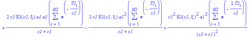 s := sum(M1[i]^2,i = 1 .. N1)-2*a1*sum(M1[i],i = 1 .. N1)+2/E1(c1,xi)/(c2+c1)*c1*a1*sum(exp(T1[i]/c1)*M1[i],i = 1 .. N1)-2/E1(c1,xi)/(c2+c1)*c1*a2*sum(exp(T1[i]/c1)*M1[i],i = 1 .. N1)+a1^2*N1-2/E1(c1,x...