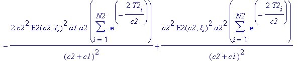 s := sum(M1[i]^2,i = 1 .. N1)-2*a1*sum(M1[i],i = 1 .. N1)+2/E1(c1,xi)/(c2+c1)*c1*a1*sum(exp(T1[i]/c1)*M1[i],i = 1 .. N1)-2/E1(c1,xi)/(c2+c1)*c1*a2*sum(exp(T1[i]/c1)*M1[i],i = 1 .. N1)+a1^2*N1-2/E1(c1,x...