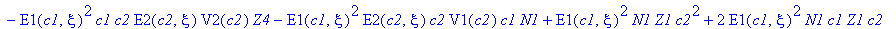 a12 := {A2(c1,c2,xi) = (E1(c1,xi)^2*Z1*c2^2*E2(c2,xi)^2*V3(c2)+E1(c1,xi)^2*c2^2*E2(c2,xi)^2*V3(c2)*Z4-E1(c1,xi)^2*c2^2*E2(c2,xi)^2*V1(c2)*V2(c2)-E1(c1,xi)^2*c2^2*E2(c2,xi)*V2(c2)*Z4-E1(c1,xi)^2*E2(c2,x...