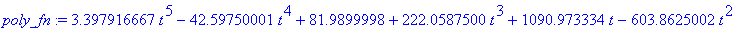poly_fn := 3.397916667*t^5-42.59750001*t^4+81.9899998+222.0587500*t^3+1090.973334*t-603.8625002*t^2