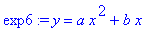 exp6 := y = a*x^2+b*x
