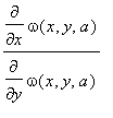 diff(omega(x,y,a),x)/diff(omega(x,y,a),y)