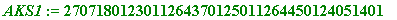 AKS1 := 2707180123011264370125011264450124051401