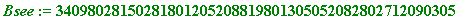 Bsee := 34098028150281801205208819801305052082802712090305