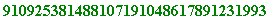 nA := 177489572300303133014637265338360717453906630685362341027536597080988891983812526816361085114086918910925381488107191048617891231993