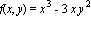 f(x, y) = x^3-3*x*y^2