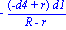 -(-d4+r)*d1/(R-r)