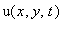 u(x,y,t)