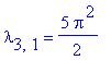 lambda[3,1] = 5/2*Pi^2