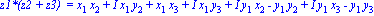 `z1*(z2 + z3) ` = x[1]*x[2]+I*x[1]*y[2]+x[1]*x[3]+I*x[1]*y[3]+I*y[1]*x[2]-y[1]*y[2]+I*y[1]*x[3]-y[1]*y[3]