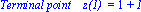 `Terminal point    z(1) ` = 1+I