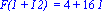 `F(1 + I 2) ` = 4+16*I