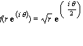 f(r*exp(i*theta)) = sqrt(r)*exp(i*theta/2)