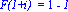 `F(1+i) ` = 1-I
