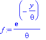 f := exp(-y/theta)/theta