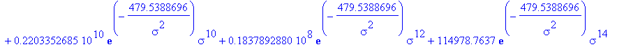 K := 1+1.*(.3417644210e24*exp(-1708.480345/sigma^2)+.1800360068e22*exp(-1708.480345/sigma^2)*sigma^2+.8430228993e19*exp(-1708.480345/sigma^2)*sigma^4+.3454040495e17*exp(-1708.480345/sigma^2)*sigma^6+.1...
