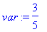 var := 3/5