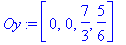 Oy := [0, 0, 7/3, 5/6]