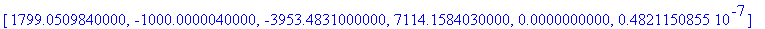 [1799.050984, -1000.000004, -3953.483100, 7114.158403, 0., .4821150855e-7]