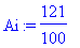 Ai := 121/100