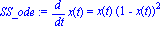 SS_ode := diff(x(t), t) = x(t)*(1-x(t))^2