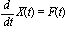 diff(X(t), t) = F(t)