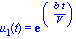 mu[1](t) = exp(b*t/V)