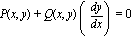 P(x, y)+Q(x, y)*``(dy/dx) = 0