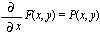 Diff(F(x, y), x) = P(x, y)