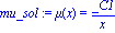mu_sol := mu(x) = _C1/x