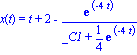 x(t) = t+2-exp(-4*t)/(_C1+1/4*exp(-4*t))