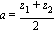 a = (z[1]+z[2])/2