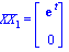 XX[1] = Vector[column]([[exp(t)], [0]])